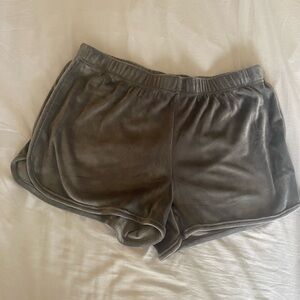 Juicy Couture Gray Velvet Shorts Size Large NWOT